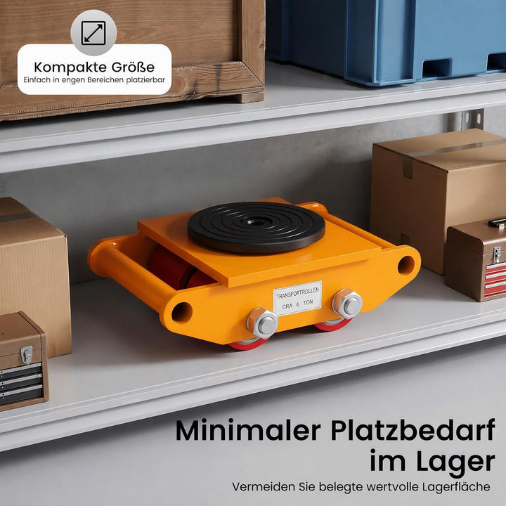 Schwerlastrollen, DSYOGX 6T Transportfahrwerk Heavy Duty Rollwagen 13,200 lbs Machinery Mover Transp
