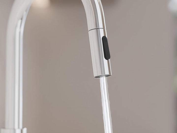 Küchenarmatur mit ausziehbarer Brause und 2 Strahlarten Primagran 9010 Chrom, Chrom