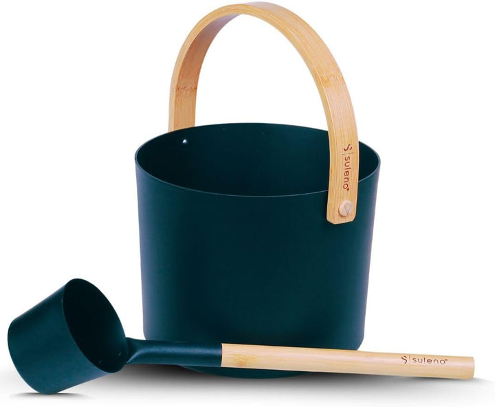 SULENO - Sauna Set KJELL | 2-teilig - Saunakübel, Saunakelle, Saunazubehör, Saunazubehörset, Aufguss