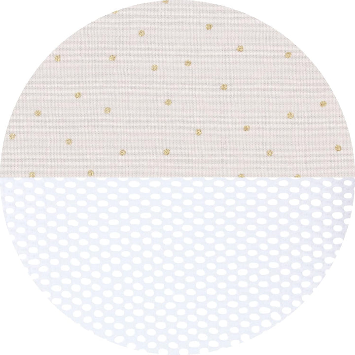babybay Nestchen Mesh Royal passend für Modell Original, beige Glitzerpunkte gold