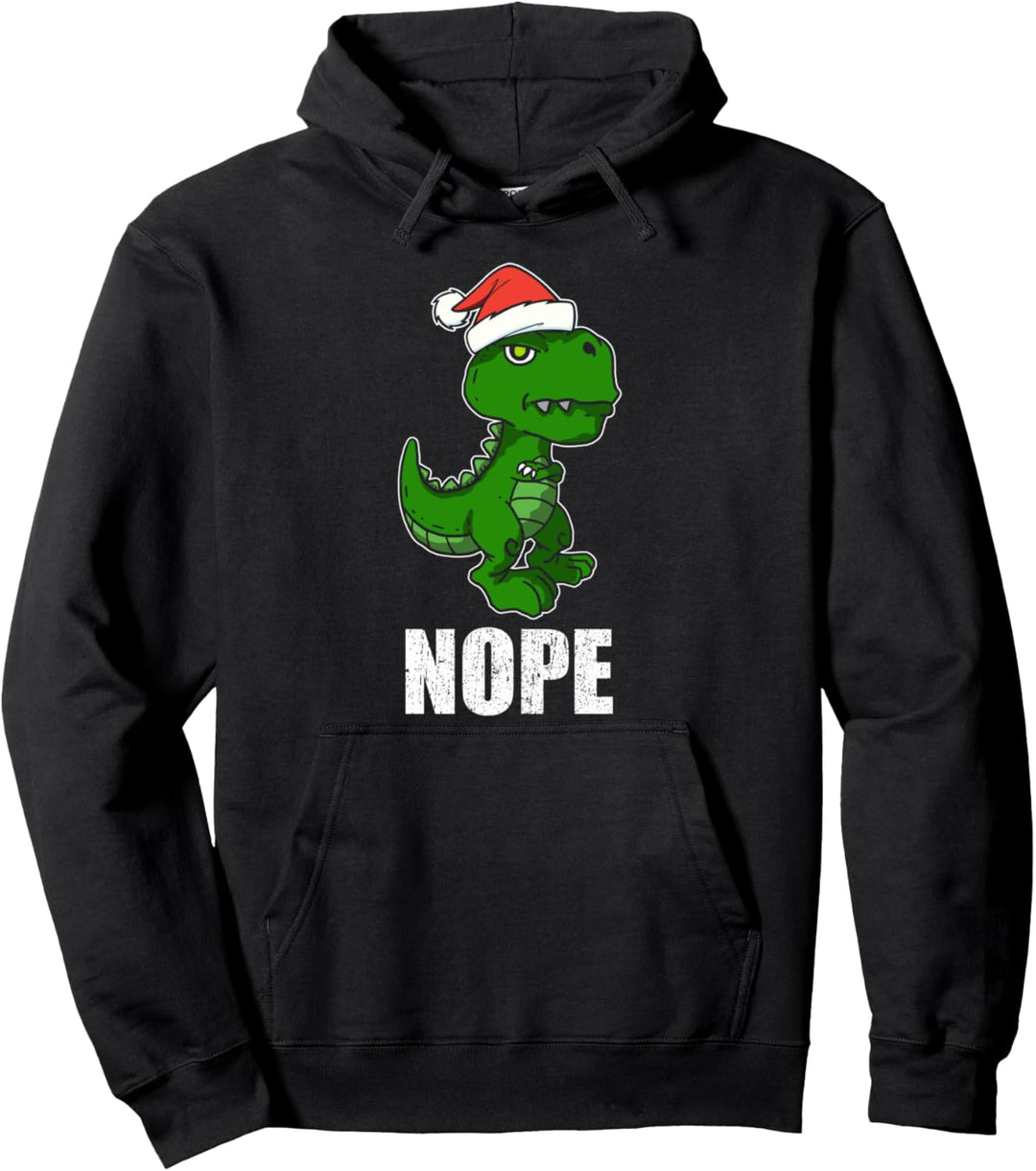 Lustiges Nope Nicht Heute Dinosaurier Weihnachten T-Rex Pullover Hoodie