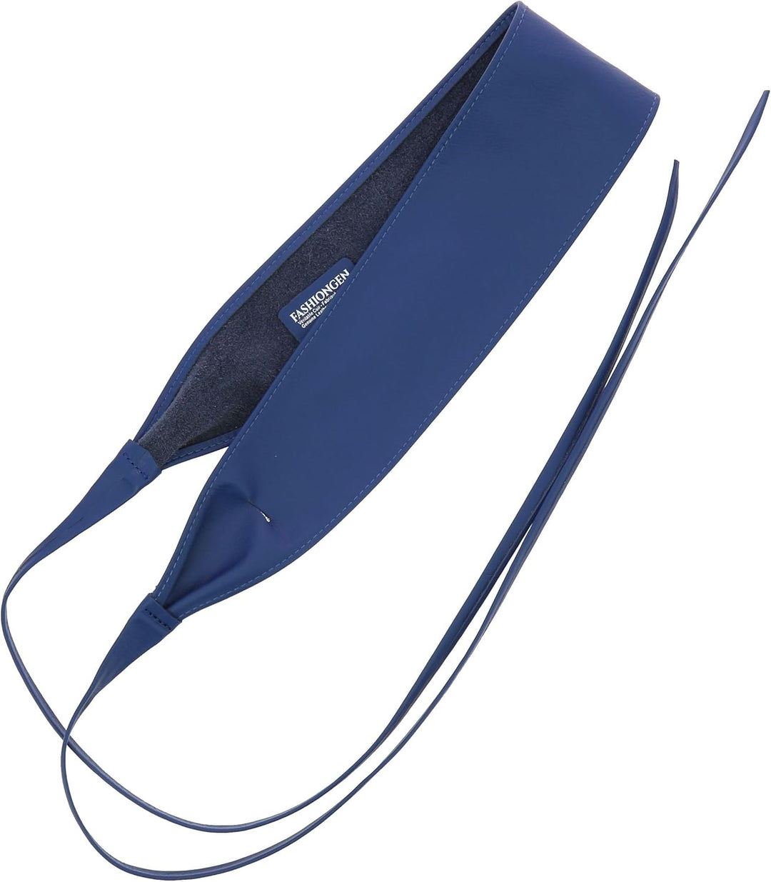 FASHIONGEN - Echtem Rindsleder Vollnarbenleder Obi Gürtel für Damen, Bindgürtel, CASSIANE Blau L-XL,