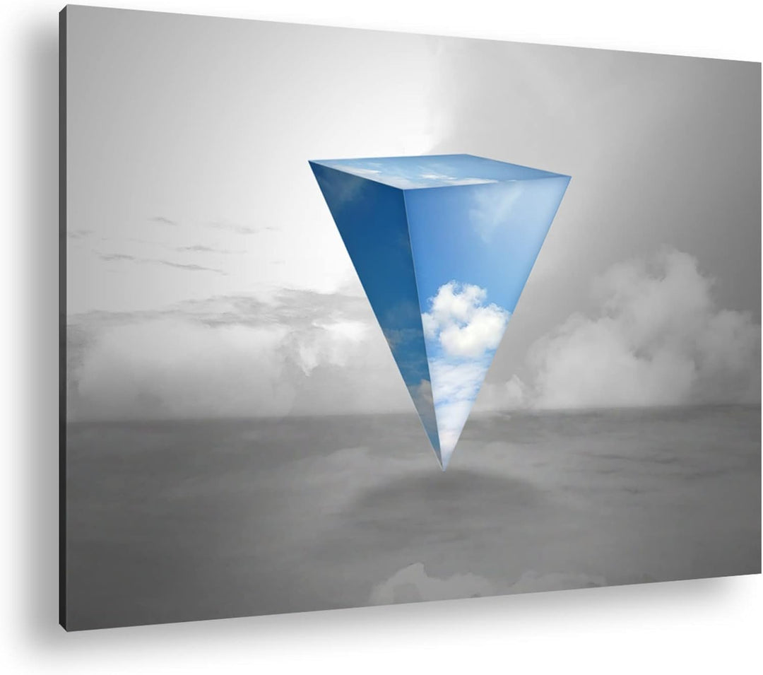 deyoli Himmliche Pyramide Format: 80x60 als Leinwandbild, Motiv fertig gerahmt auf Echtholzrahmen, H