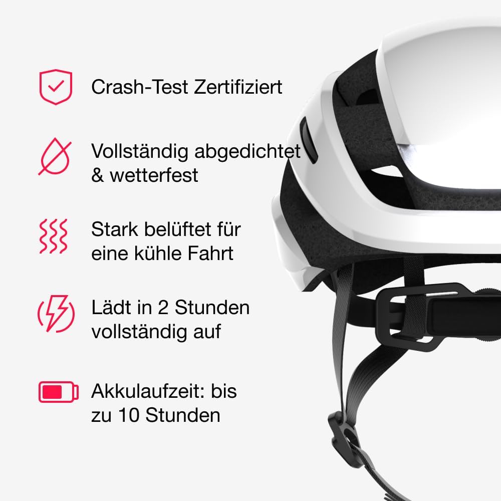 Lumos Ultra Smart-Helm | Fahrradhelm | Vorder- und Rücklicht (LED) | Blinker | Bremslichter | Blueto