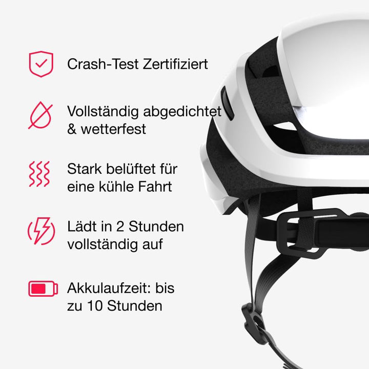 Lumos Ultra Smart-Helm | Fahrradhelm | Vorder- und Rücklicht (LED) | Blinker | Bremslichter | Blueto