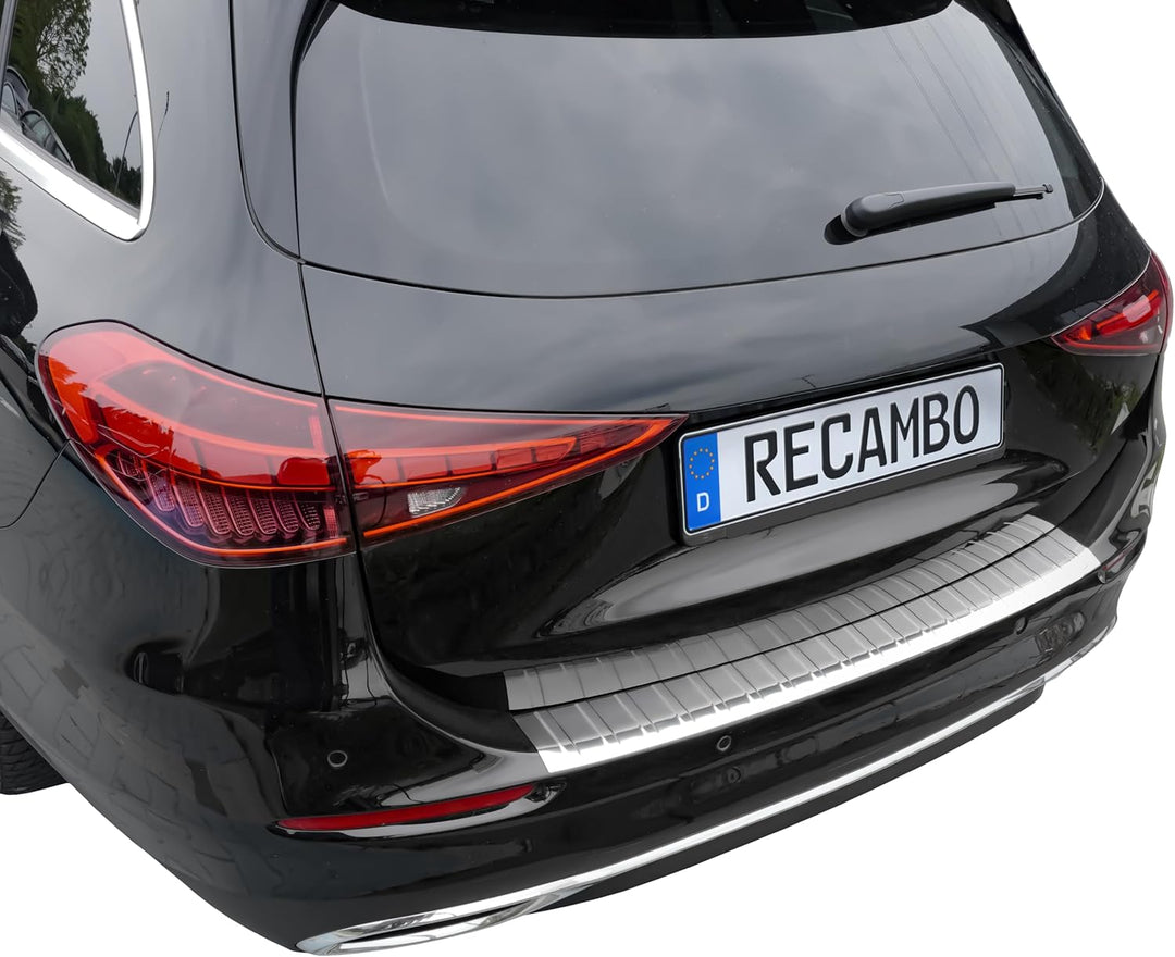 RECAMBO Ladekantenschutz Edelstahl Hochglanz poliert, Chrom Look - kompatibel für Mercedes T-Modell