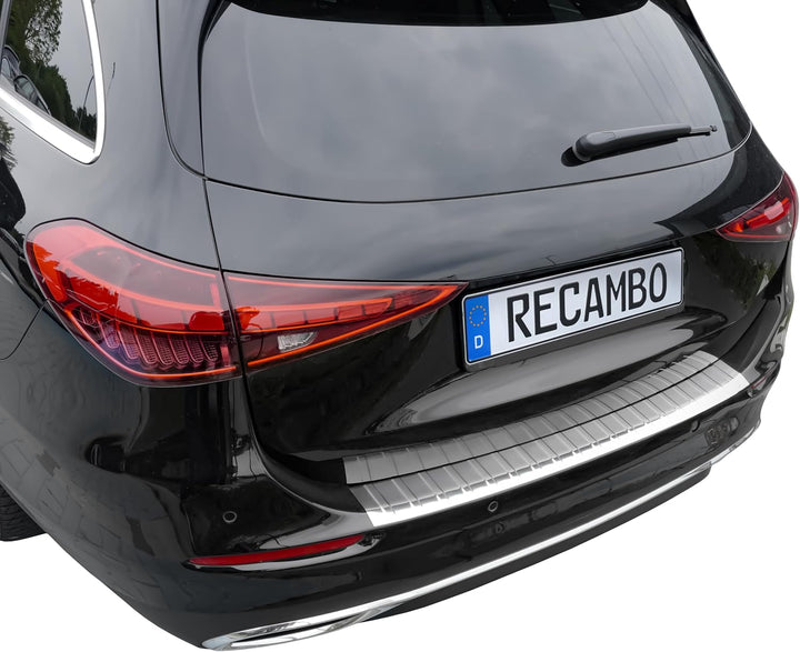 RECAMBO Ladekantenschutz Edelstahl Hochglanz poliert, Chrom Look - kompatibel für Mercedes T-Modell