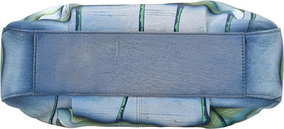 Anuschka Handbemalte Hobo Schultertasche aus Echtleder Tranquil Pond, Tranquil Pond