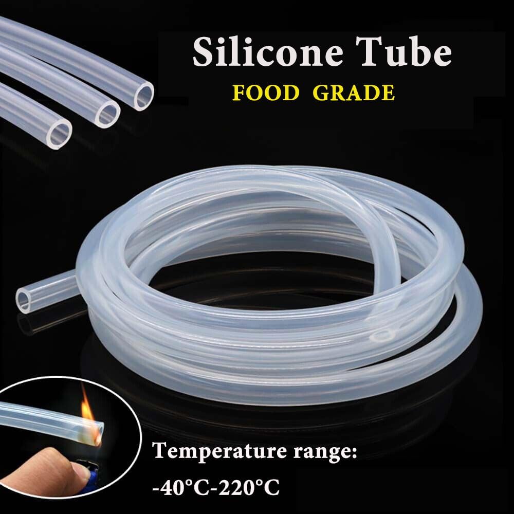Stubotar Flexibler Silikonschlauch 0.5mm ID x OD 2mm Wandstärke 0.75mm Transparente Wasserleitung 50