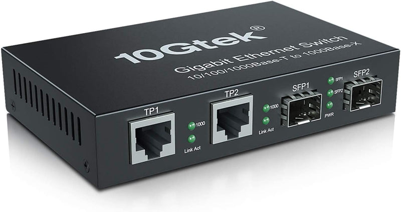 4-Port Gigabit Ethernet Fiber Switch, with Two SFP Slots (1000M), Without Transceiver 2+2(SFP) 1.25G