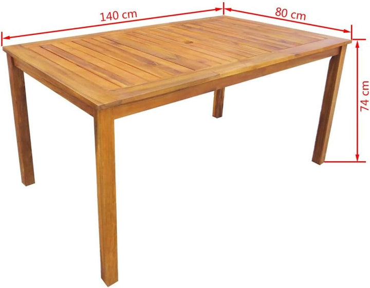 Tidyard 5-teilig Garten Essgruppe Sitzgarnitur Gartengarnitur Massives Akazienholz Balkon Terrasse S
