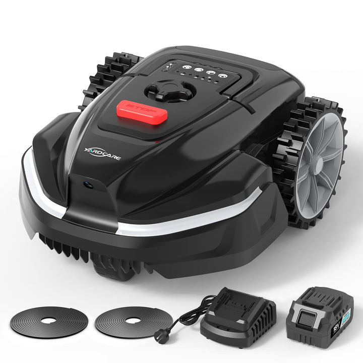 YARDCARE V3 Mähroboter ohne Begrenzungskabel, KI-Visionsnavigation, 150+ Hinderniserkennung, App-Ste