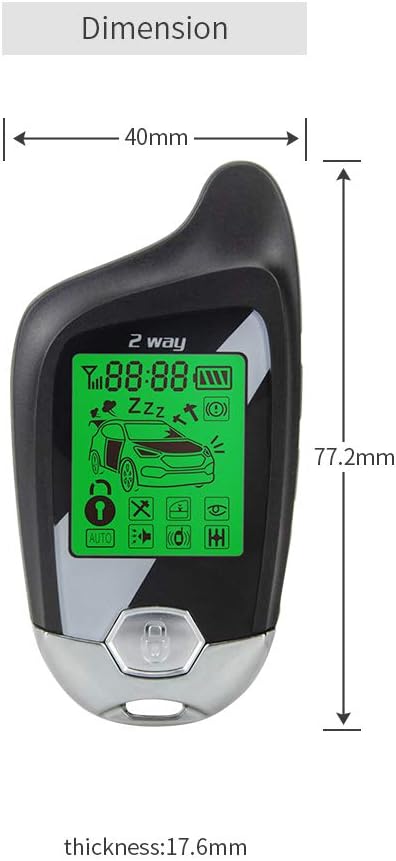 Easyguard EC202 2-Wege-Kfz-Alarmanlage mit LCD-Pager-Display, Remote-Motorstart und Mikrowellensenso