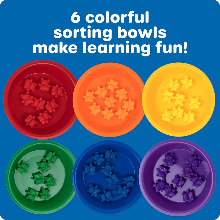 Learning Resources LER0739 BABY BEAR SORTING SET-102 BEARS 6 FARBEN 6 BOWLS