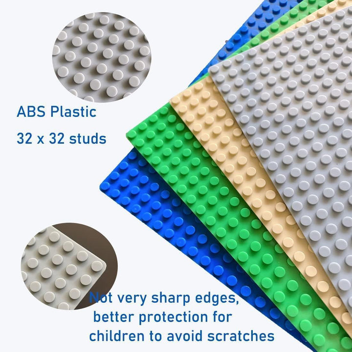 12 Platten-Set Bauplatte Kompatibel mit Meisten Marken,Kompatibel mit Bauplatte Classic,25,5 x 25,5c