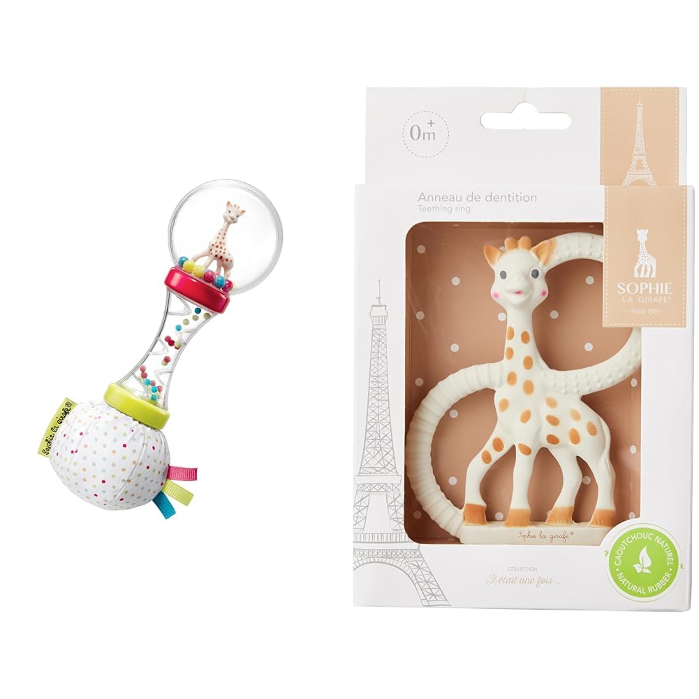 Sophie la Girafe – Rassel Weiche Maracas Sophie la Girafe – Musikinstrument – Weckspielzeug für Ba