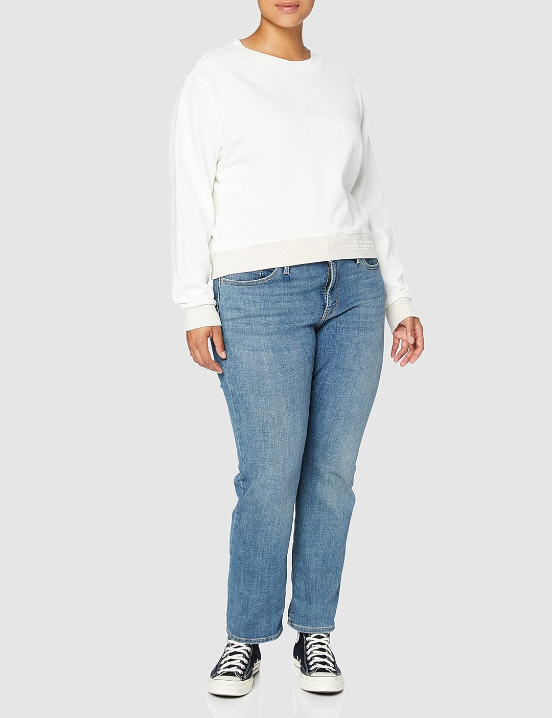 G-STAR Damen Graphic Crew Sweatshirt Sweats XS Weiss (Milk D20420-b782-111), XS Weiss (Milk D20420-b