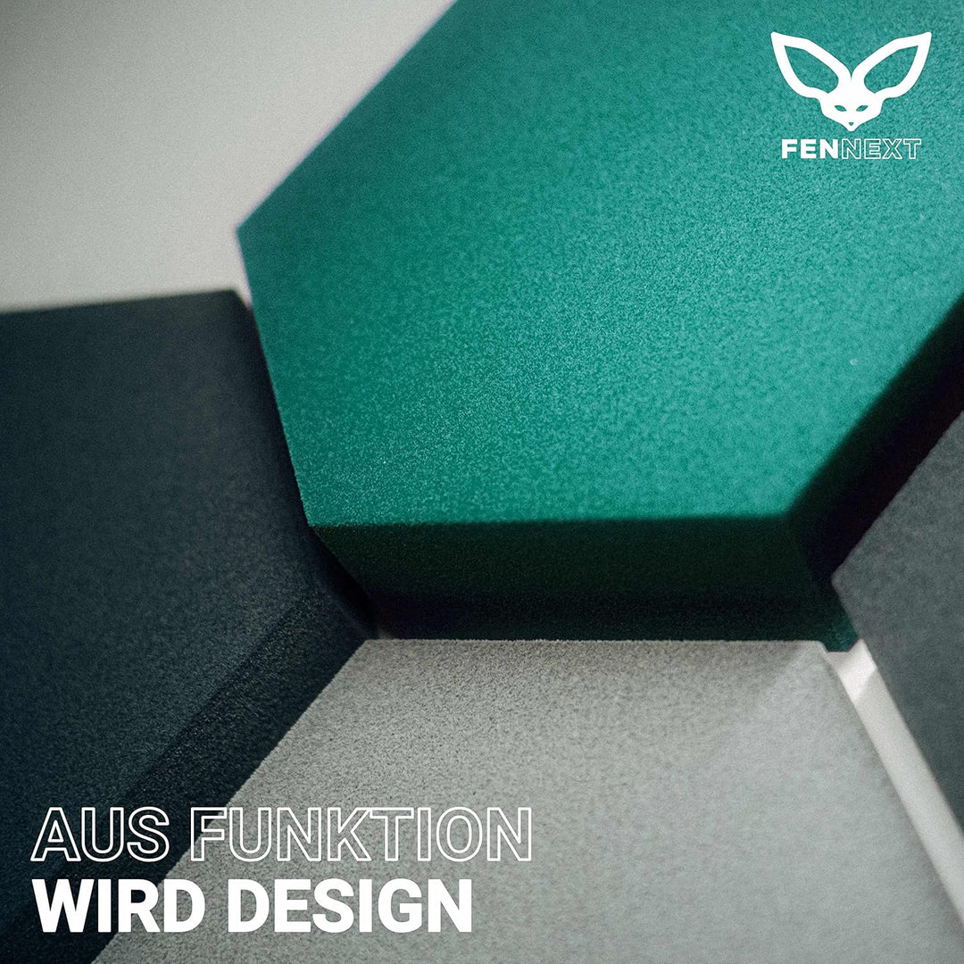 FENNEXT® Schallabsorber Wand Paneele [9 Stk.] für spürbar reduzierte Geräusche I Modernes Akustikbil