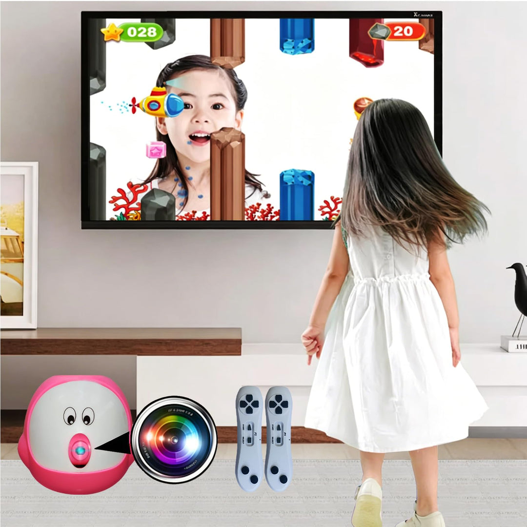 Spielekonsole für Kinder und Erwachsene, HD-Retro-Videospielsystem mit 900+ Spielen, 17 Kamera-AR-Sp