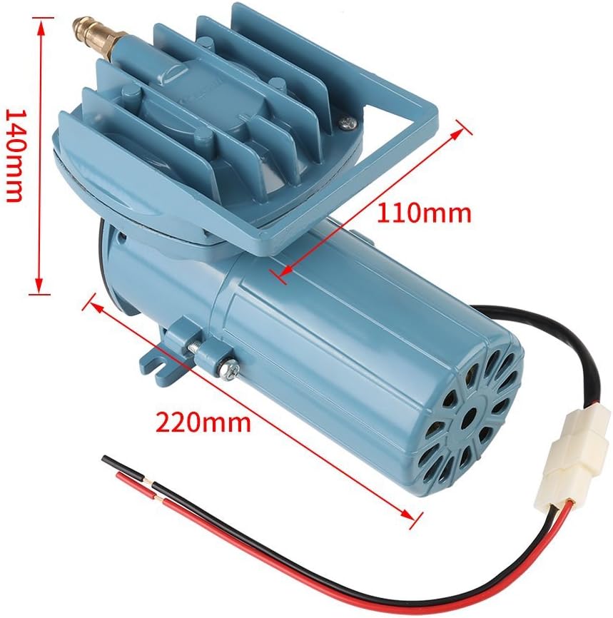 Superleise Aquarium Luftpumpe, DC 12V 35W 68l/min Luftpumpe Sauerstoff tragbar Leistungsstark Sauers