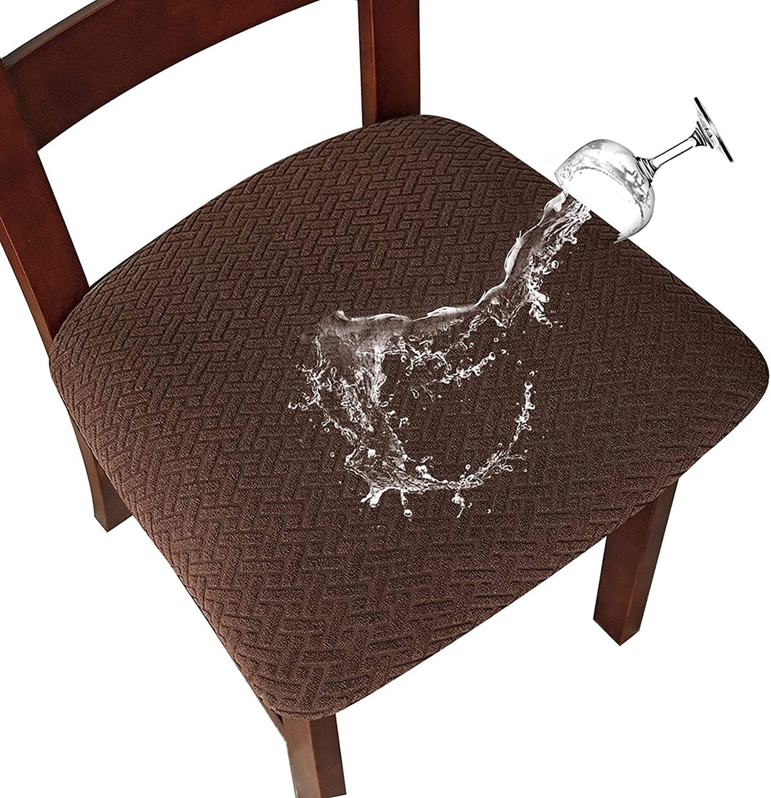 LANSHENG Stuhlbezug Sitzfläche Waschbarer Stretch Wasserdicht Jacquard Bezug für Stühle Esszimmerstu