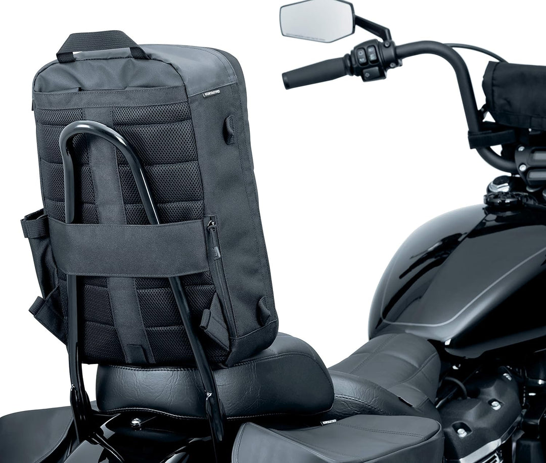 Kuryakyn 5257 Momentum Runaway Rucksack: wetterfeste Motorrad Reisegepäcktasche mit Befestigungsgurt