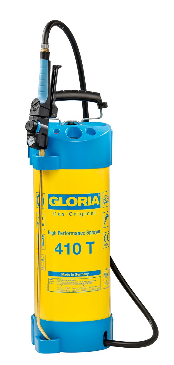 GLORIA Hochleistungssprühgerät 410 T | Gartenspritze | 10 L Füllinhalt | Drucksprüher aus Stahl | Mi