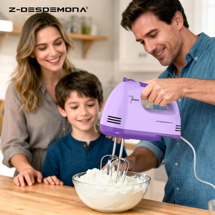 Elektrischer Handmixer, Kleine Lebensmittelmischer 7 Geschwindigkeiten Handmischer, 304 * (1 * Whisk
