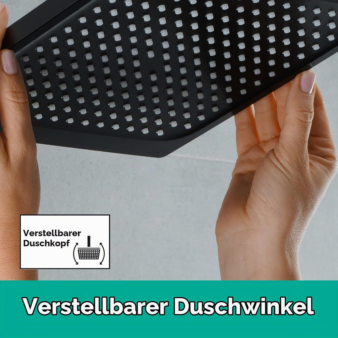 hansgrohe Vernis Shape - Kopfbrause, eckige Duschbrause (230 x 170 mm), Regendusche mit 1 Strahlart