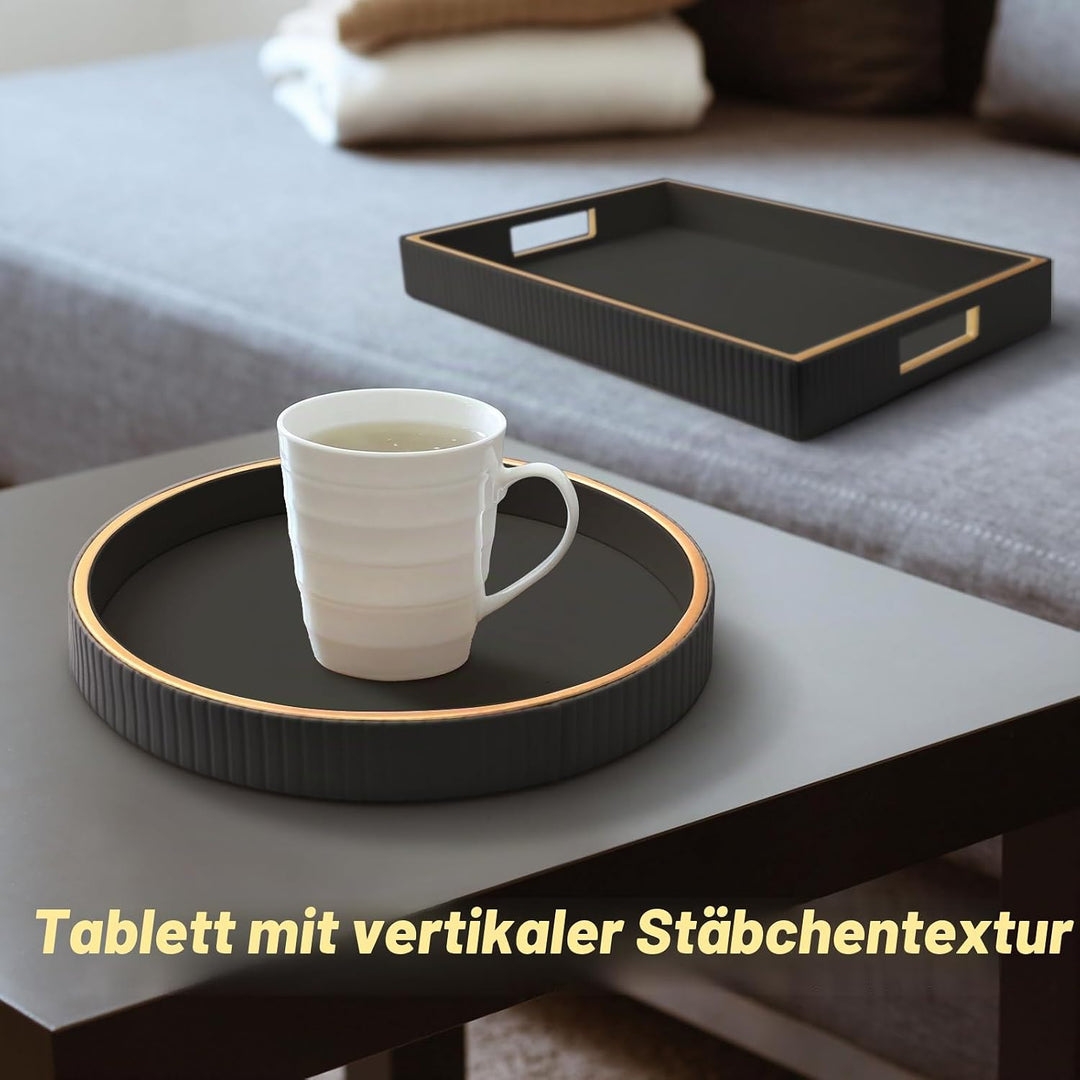 SANZIE Ledertablett, Schreibtisch-Aufbewahrung, Organizer, Premium-Serviertablett, dekoratives Table