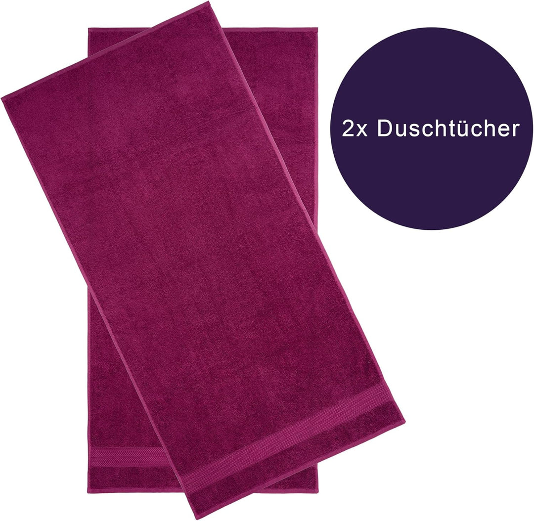 Brielle Handtuch-Set aus 100% Baumwolle - 2 Duschtücher 70x140 cm, Baumwolle Sehr saugfähige Handtüc