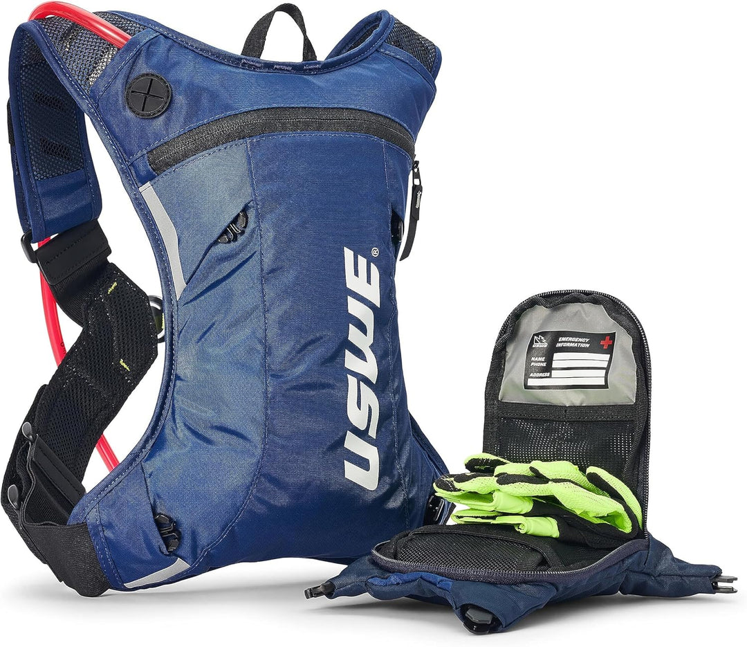 USWE Moto Hydro Hydration Pack - with Water Bladder, a High End, Bounce Free Backpack for Enduro and