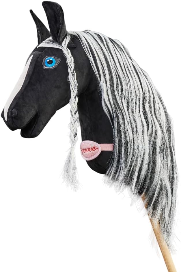 PONNIE Steckenpferd Ponnie Barock Pinto A3 rosa, Hobby Horse, Pferde Spielzeug für Kinder, mit handg