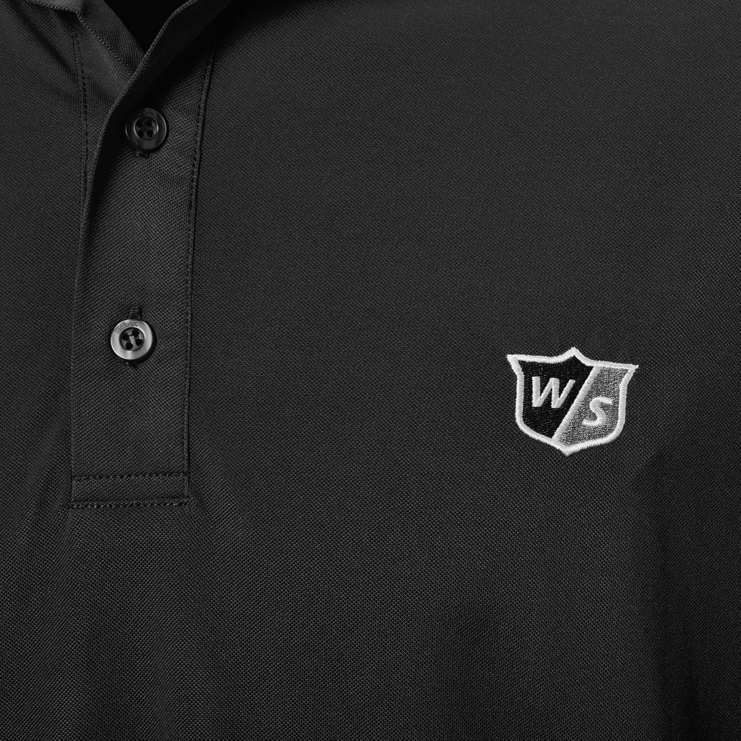 Wilson Herren Klassisches Herren-Poloshirt Poloshirt XL Schwarz, XL Schwarz