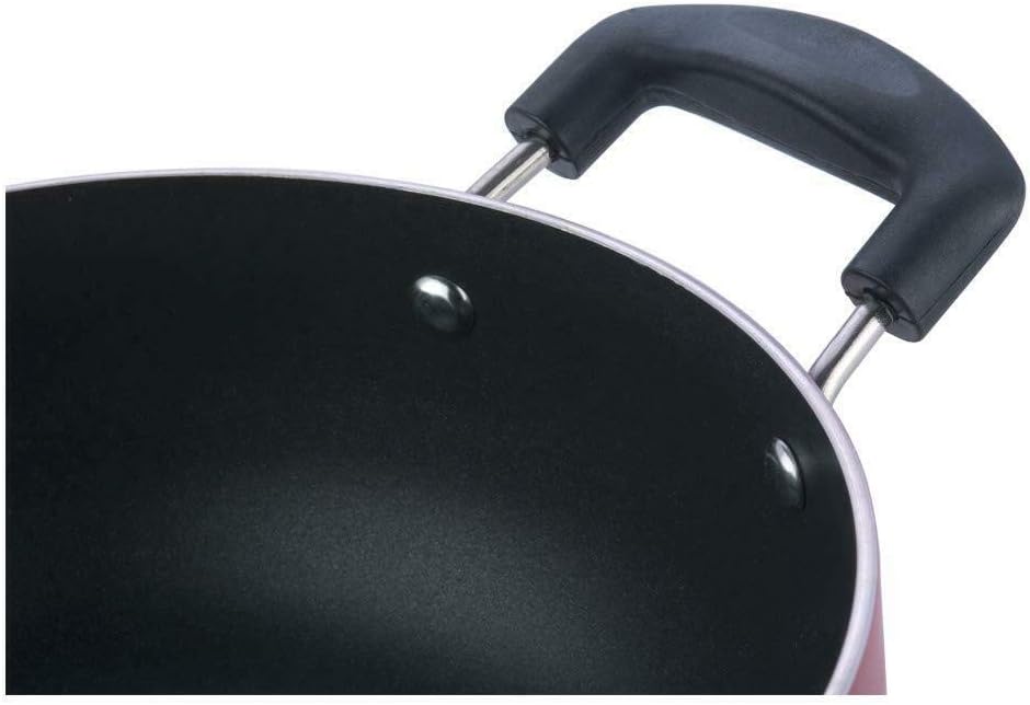 Vinod Zest Inducto Kadai mit Deckel, antihaftbeschichtet, induktionsfreundlich, Grösse: 28 cm Size: