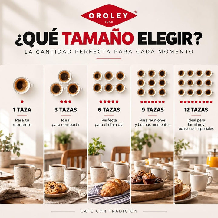 Oroley New Vitro 3 tazas, 3 tazas