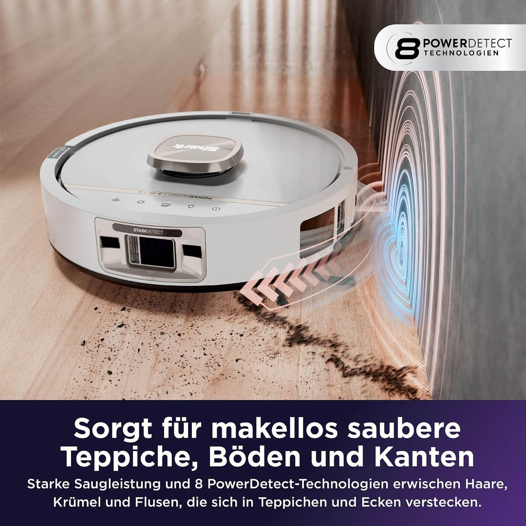 Shark PowerDetect UV Reveal Saug- &amp; Wischroboter, StainDetect, DirtDetect | selbstentleerende Ladest