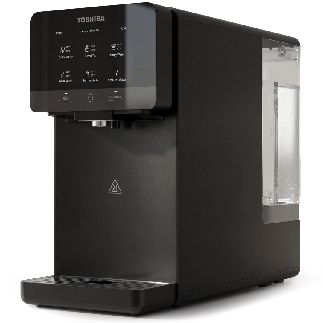 Toshiba Osmoseanlage, Wasserfilter Trinkwasser, Auftisch, Keine Installation, Heisswasserspender, Um