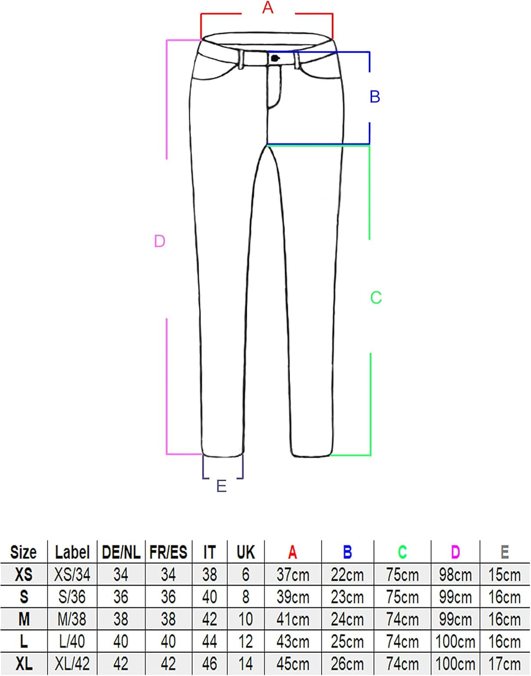 Fraternel Chino Damenhose Stoffhose normal Waist XXL Khaki, XXL Khaki