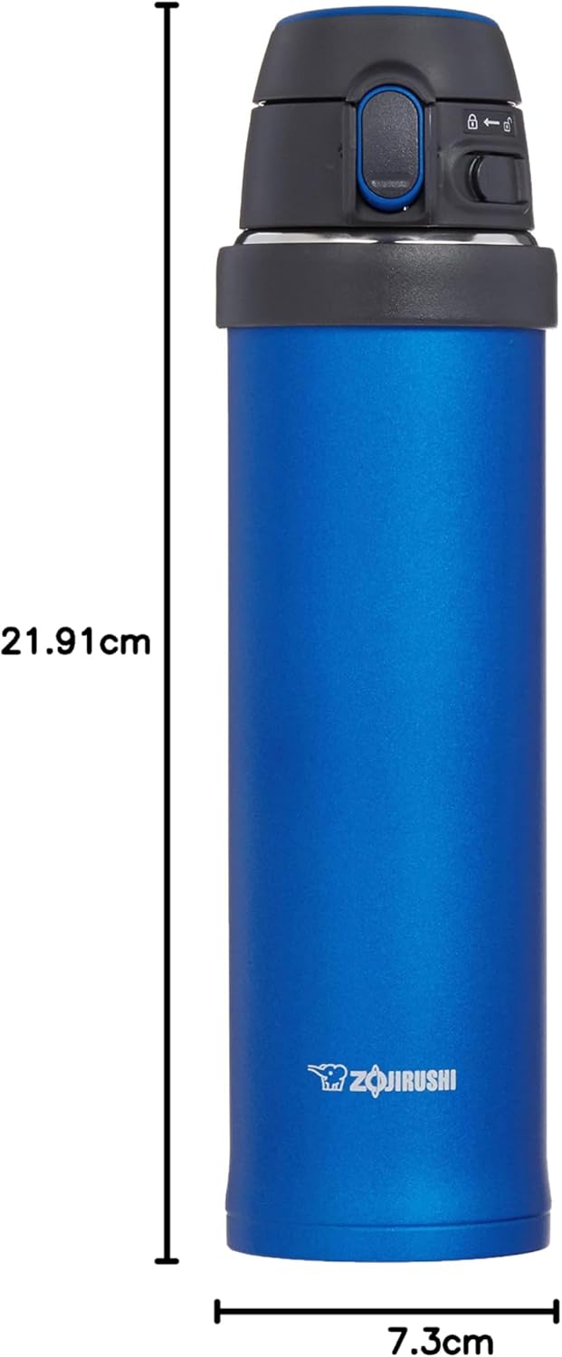 Zojirushi SM-QHE48AK Flip-and-Go Edelstahlbecher, 473 ml, Kobaltblau, 473 ml Kobaltblau