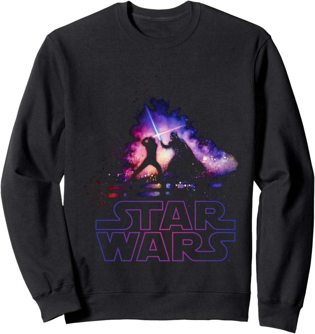 Star Wars Light Saber Fight Galaxy Silhouette Sweatshirt
