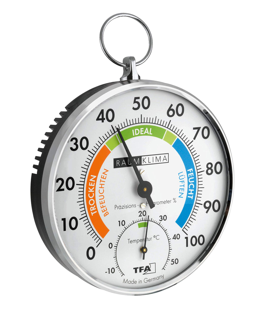 TFA Dostmann Thermo-Hygrometer, 45.2027, mehrfarbig, L 102 x B 35 x H 113 mm