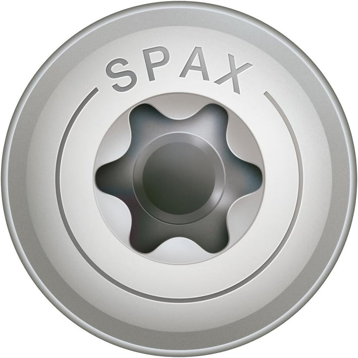 SPAX Holzbauschraube aus Edelstahl rostfrei A2, 6,0 x 140 mm, 100 Stück, T-STAR plus, Tellerkopf, Te
