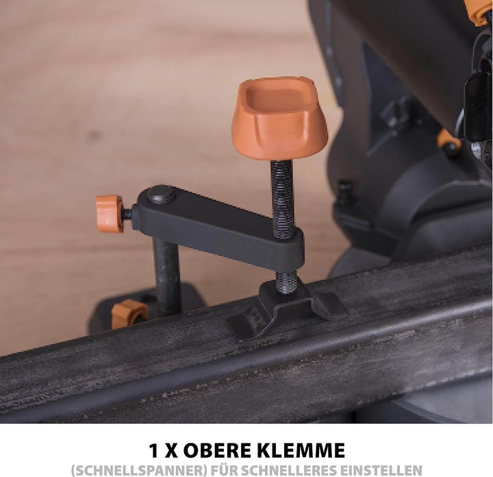 Evolution Power Tools R210SMS Zubehörpaket für Gehrungssägen, inkl. 2 Klemmen, Staubbeutel und Sauga