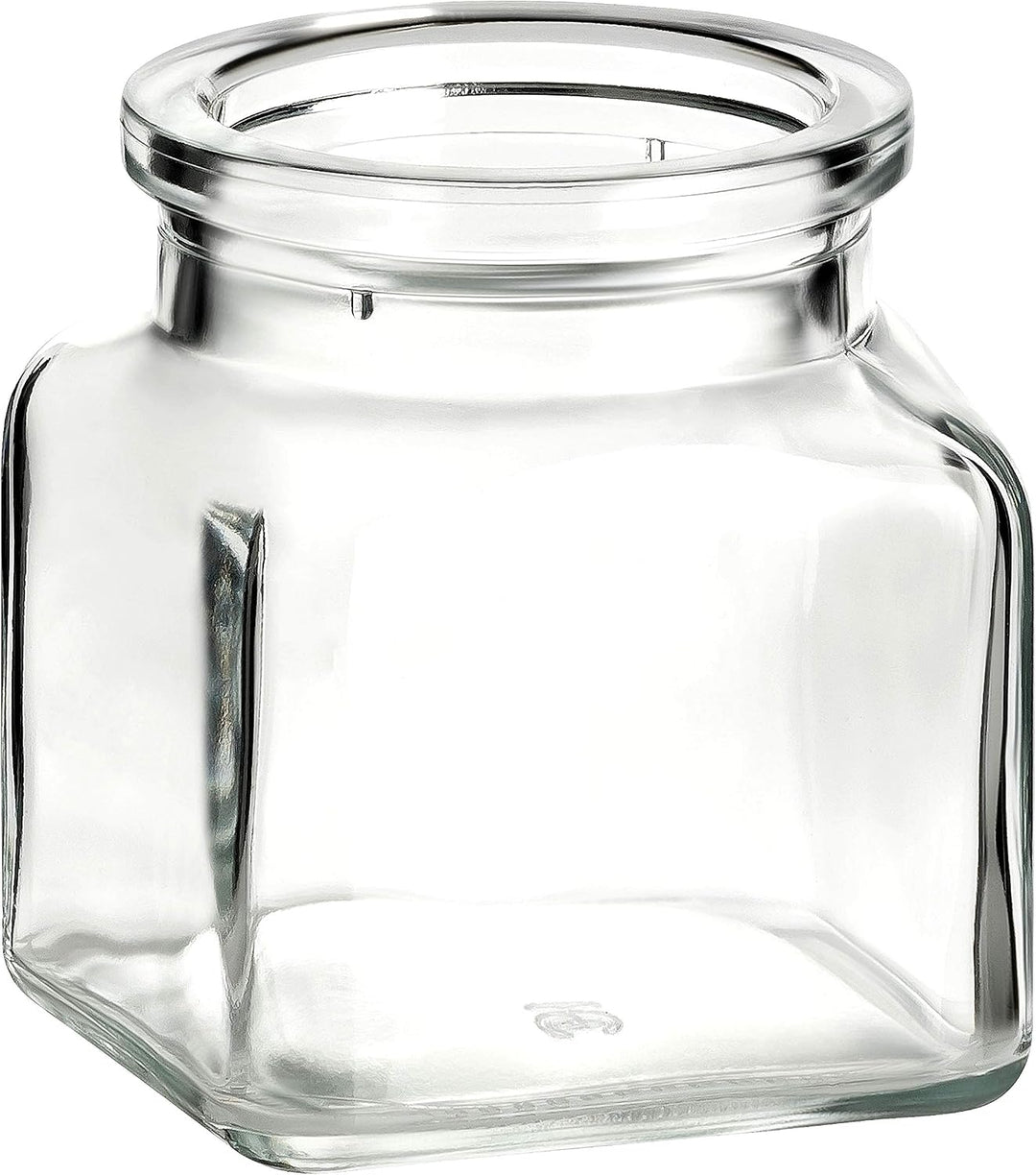 gouveo 24er Set Gewürzgläser 120 ml eckig mit Glaskorken - Kleine Korkengläser mit Glasstopfen - Lee