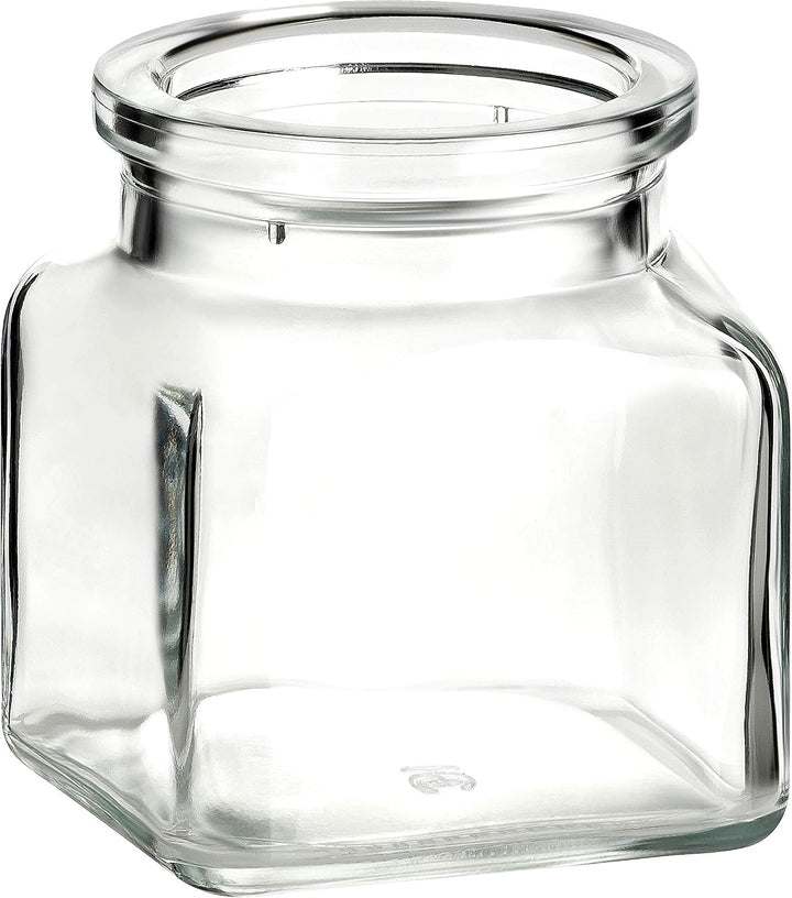 gouveo 24er Set Gewürzgläser 120 ml eckig mit Glaskorken - Kleine Korkengläser mit Glasstopfen - Lee