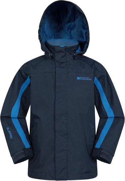Mountain Warehouse Samson Jacke für Kinder - Regenjacke mit getapten Nähten, verstellbare Bündchen,