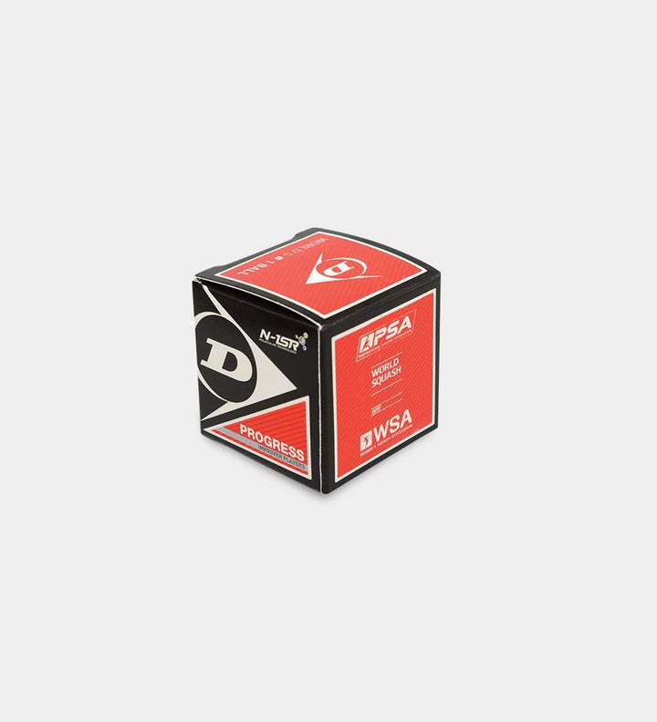 Dunlop Squashbälle Progress rot, für Freizeit- und Hobbyspieler – Speed mittelschnell 12 Balls, 12 B