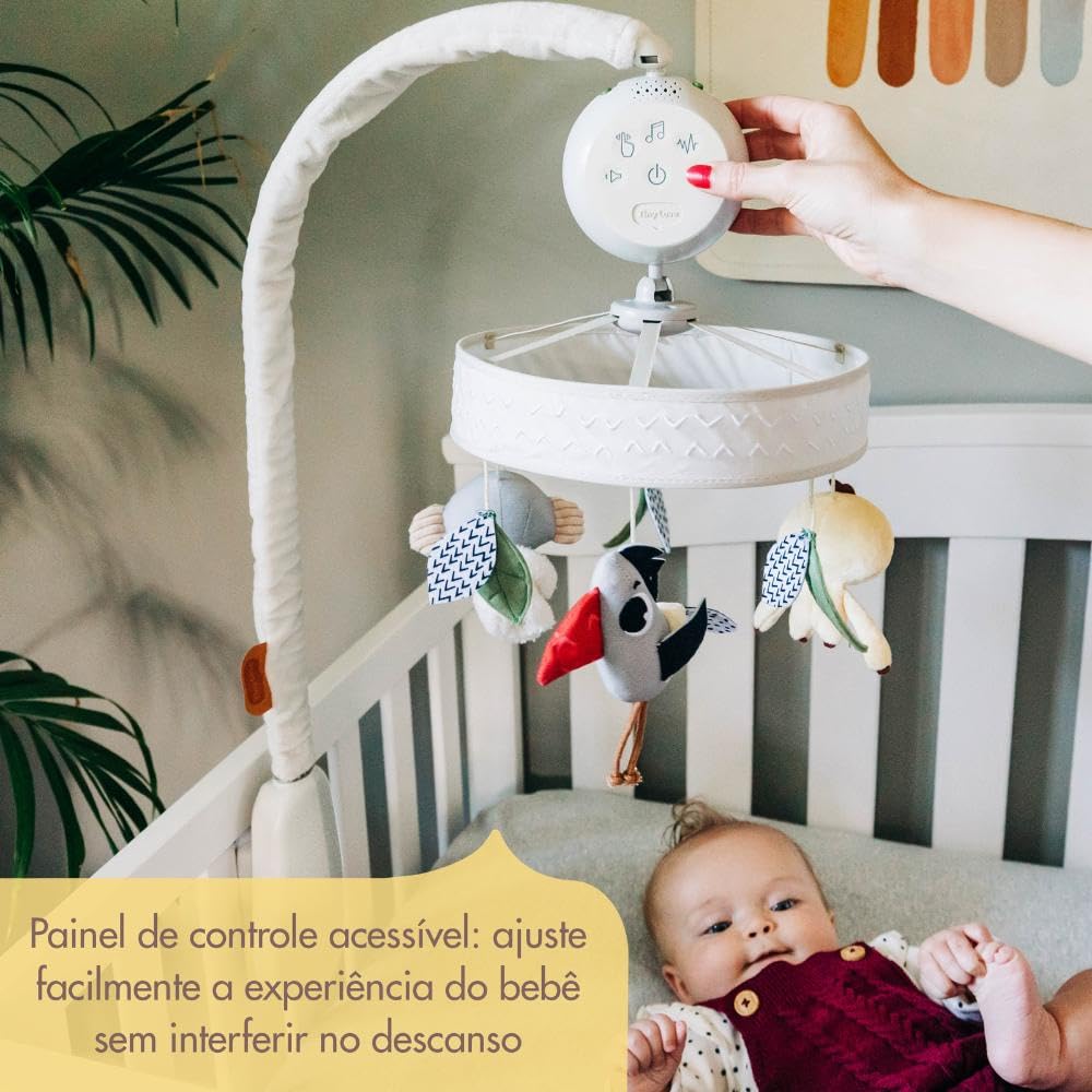 Tiny Love Boho Chic Luxe Baby-Mobile, Stylisches Mobile mit Beruhigenden Melodien, Timer und LED Lic