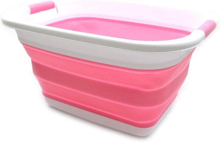 SAMMART 25L Zusammenklappbarer Wäschekorb / -wanne - faltbarer Aufbewahrungsbehälter/Organizer - tra